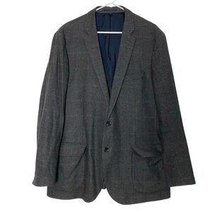 J Crew Ludlow Wool Blazer Jacket Mens Size 44L Gray Plaid Jcrew J. Crew 44 L